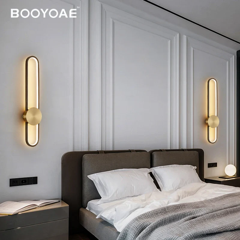 Appliques murales modernes pour chambre en aluminium chambre chevet design hôtel salon fond éclairage mural escalier applique applique murale - Image 4