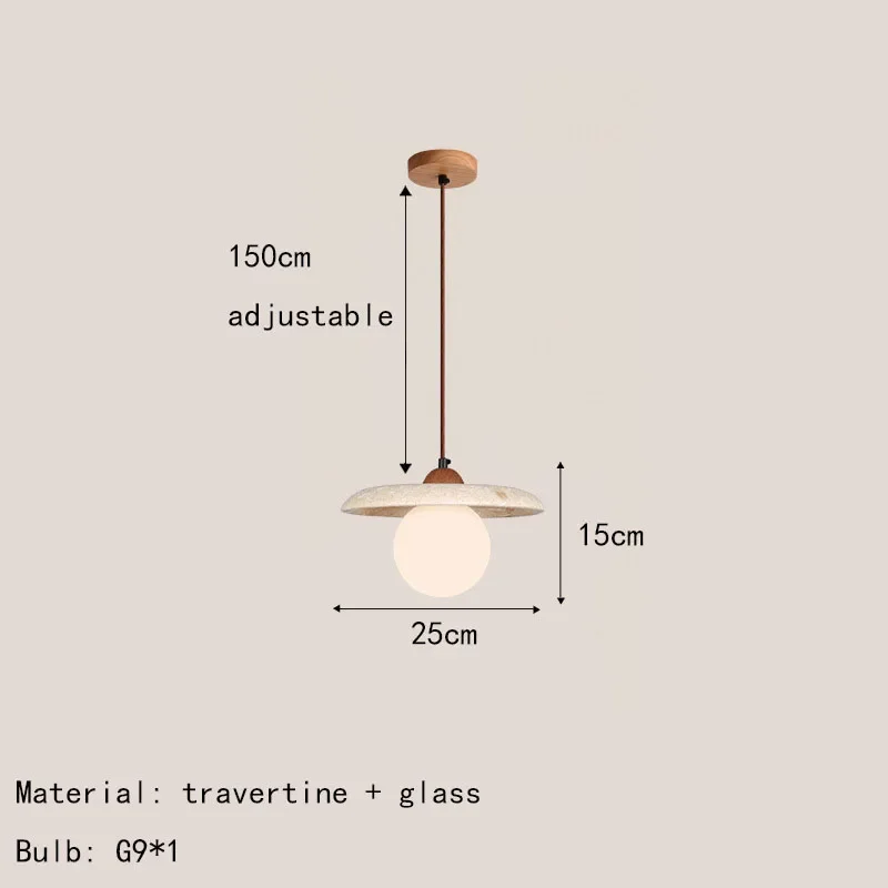 Art Designer 	 pierre Restaurant suspension lampe de chevet salon salle à manger lampe cordon réglable marbre naturel haut de gamme - Image 8