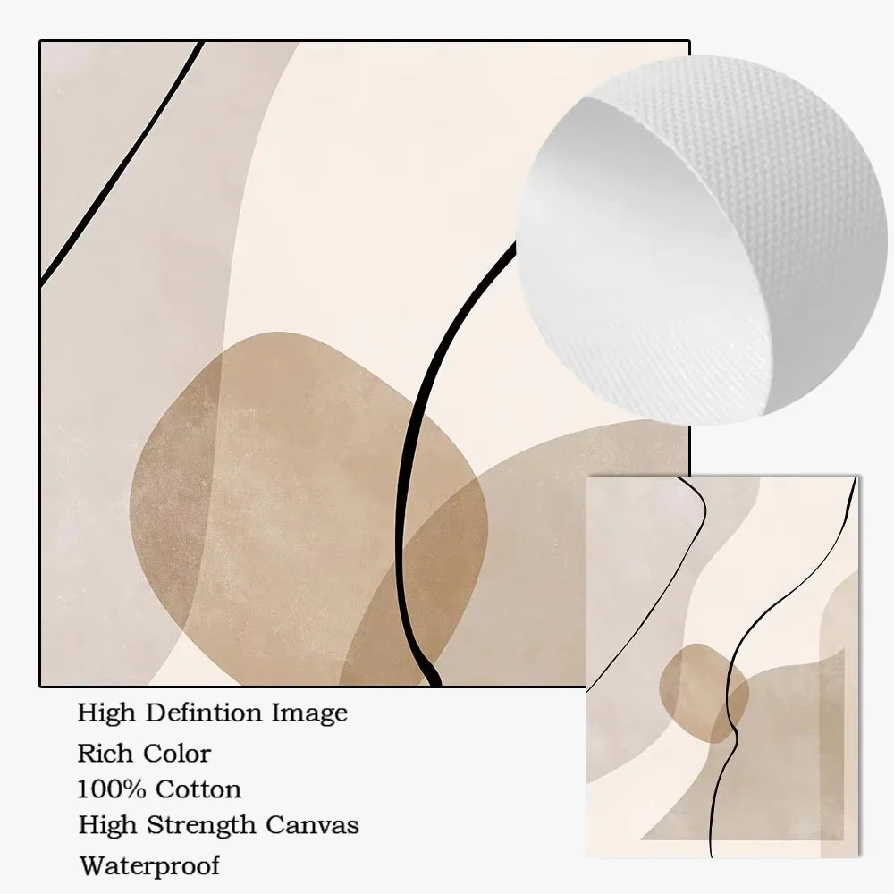 Tableau  art mural abstrait géométrique moderne pour décoration intérieure - Image 6