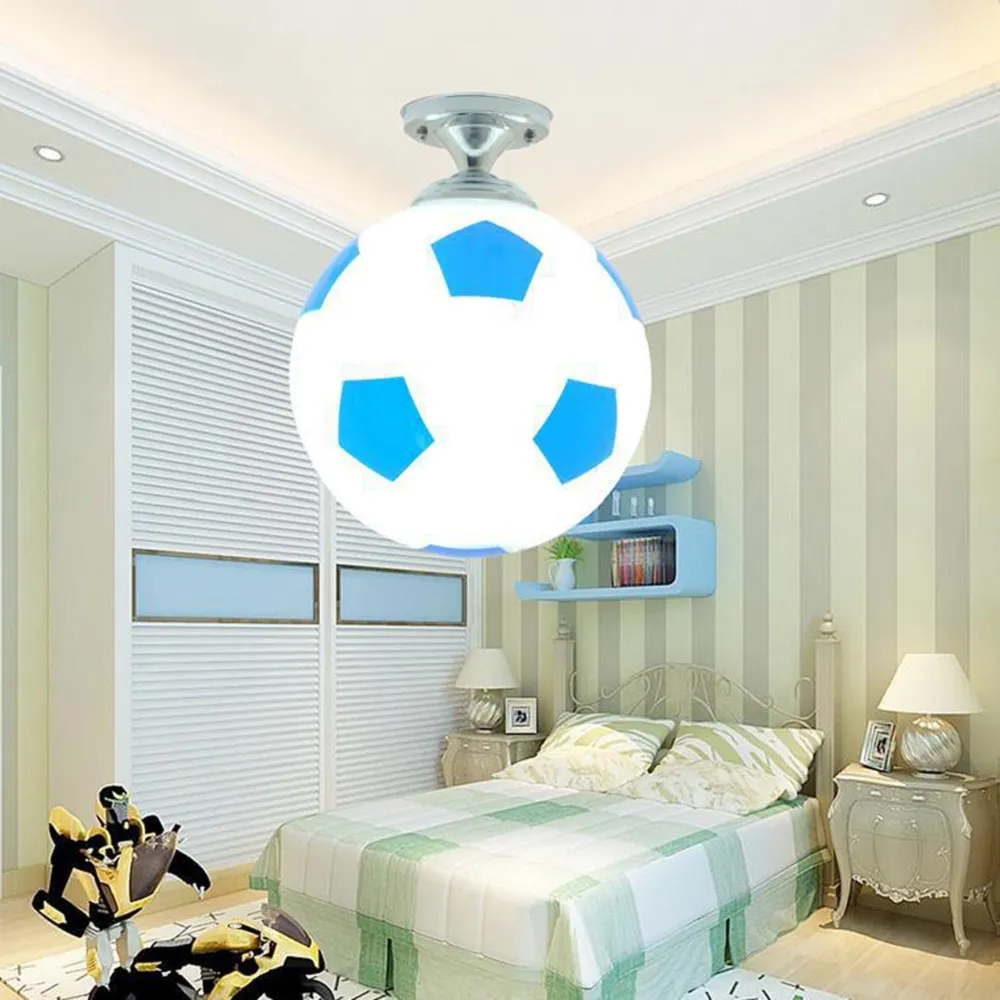 Ballon de Football LED plafonniers 220V E27 Football Bar Club plafonnier créatif enfants garçon chambre décoration luminaire - Image 10