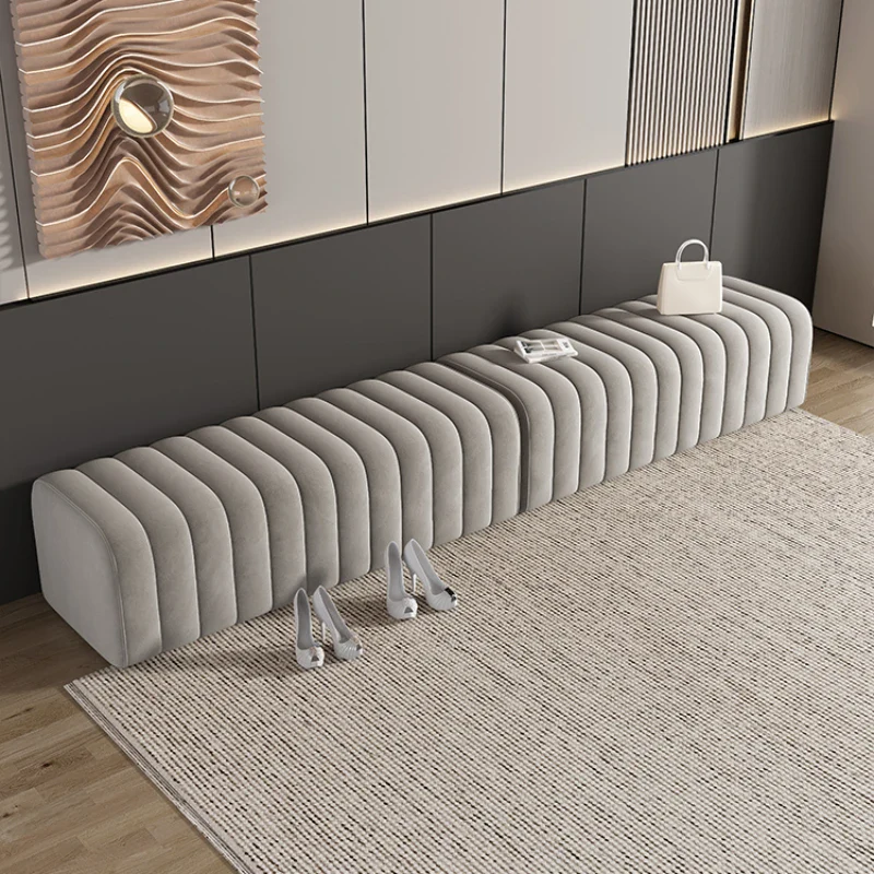 banc en velours nordique repose-pieds doux et élégant - Image 2