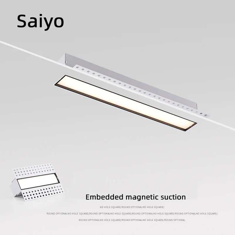 barre lumineuse led créative encastrée pour éclairage intérieur