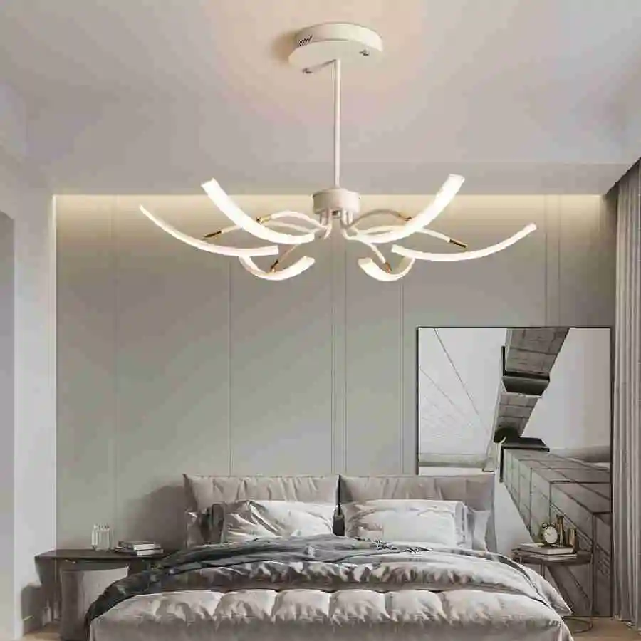 Black Chandelier Iron Dimmable Lamp Design, Suitable For Bedrooms, Living Rooms, Dining Rooms, Kitchens, Adjustable Chandeliers - Image 5