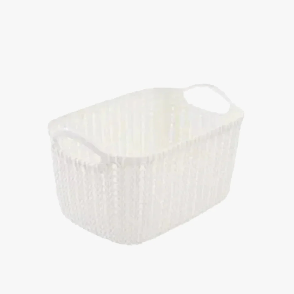 boîte de rangement en rotin avec poignée pour bureau et vêtements