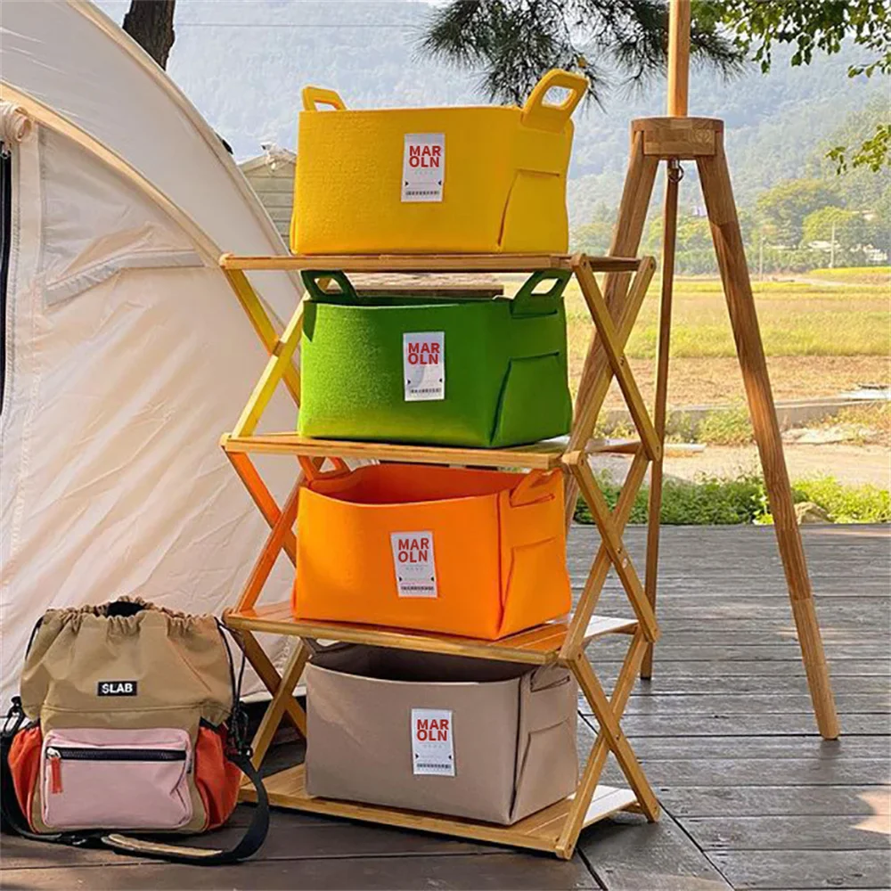 boîte de rangement pliable en feutre pour décoration et camping - Image 4