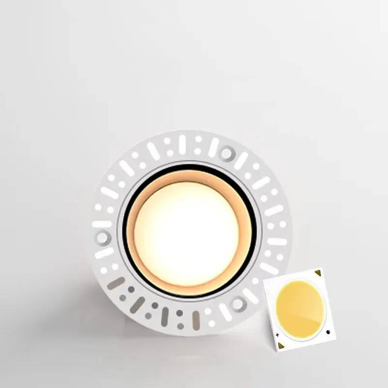 Borderless Embedded Anti Glare COB Downlight 7W 9W 12W 15W Dimmable 85-265V Spotlight Ceiling Lamp, Suitable For Hotel And villa - Image 2