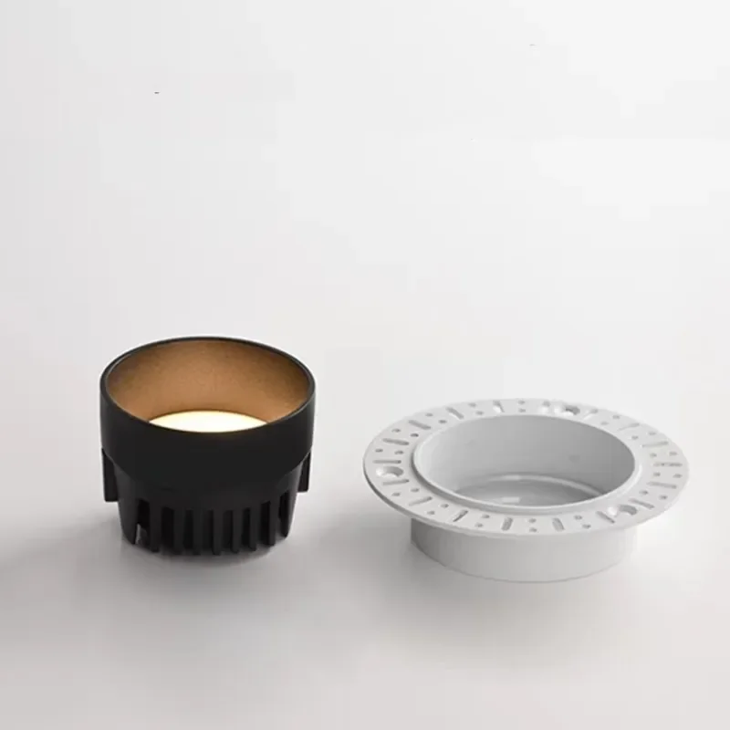 Borderless Embedded Anti Glare COB Downlight 7W 9W 12W 15W Dimmable 85-265V Spotlight Ceiling Lamp, Suitable For Hotel And villa - Image 3