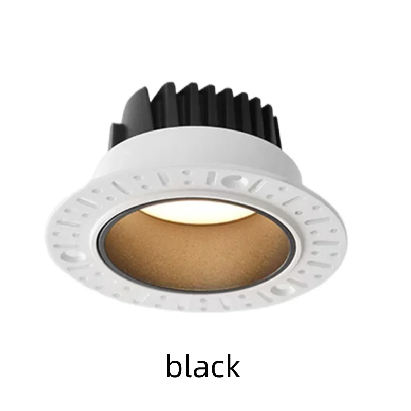 Borderless Embedded Anti Glare COB Downlight 7W 9W 12W 15W Dimmable 85-265V Spotlight Ceiling Lamp, Suitable For Hotel And villa - Image 7
