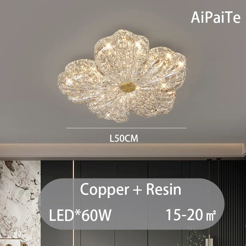 BOSSEN Scandinavian Dining Room Ceiling Pendant Light for Bedroom, Living Room Room Decoration, Gold Foil Resin Lamps and Light - Image 10