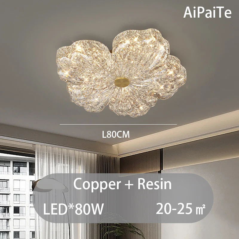 BOSSEN Scandinavian Dining Room Ceiling Pendant Light for Bedroom, Living Room Room Decoration, Gold Foil Resin Lamps and Light - Image 11