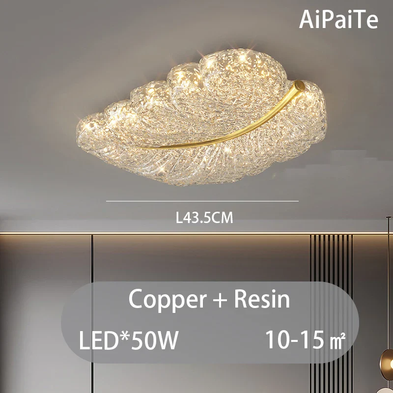 BOSSEN Scandinavian Dining Room Ceiling Pendant Light for Bedroom, Living Room Room Decoration, Gold Foil Resin Lamps and Light - Image 14