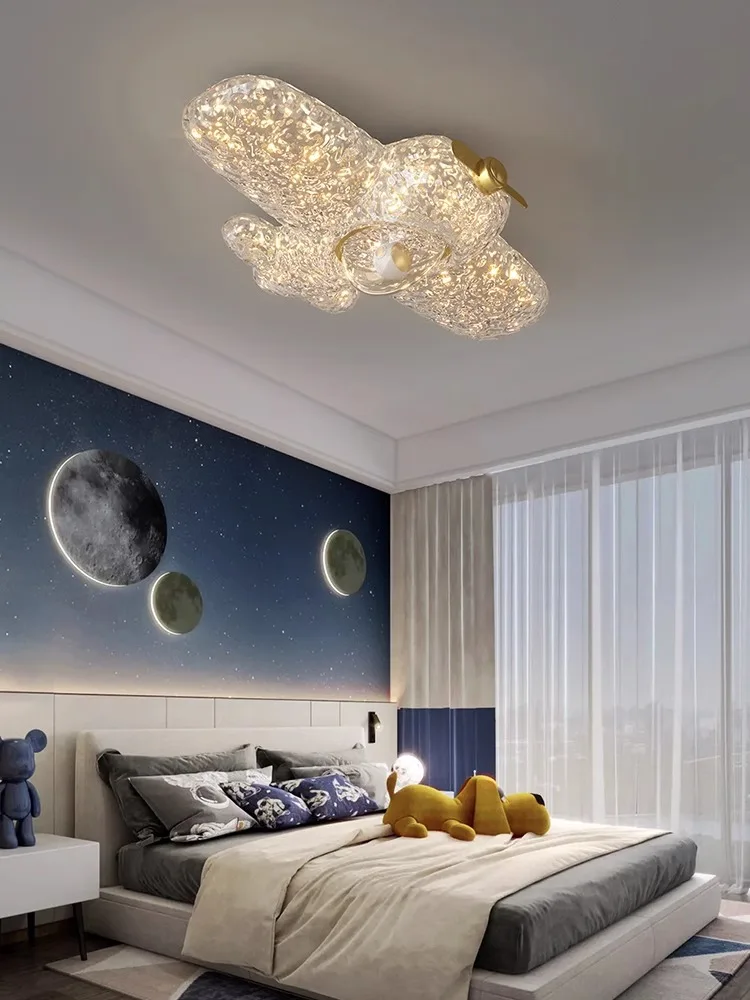 BOSSEN Scandinavian Dining Room Ceiling Pendant Light for Bedroom, Living Room Room Decoration, Gold Foil Resin Lamps and Light - Image 2