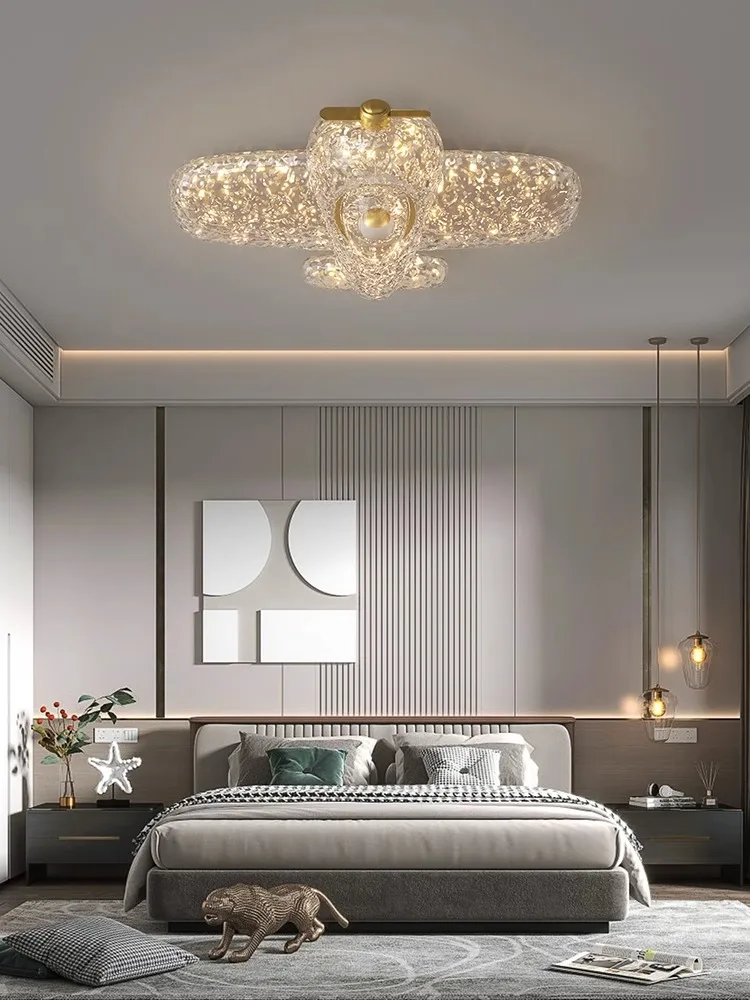 BOSSEN Scandinavian Dining Room Ceiling Pendant Light for Bedroom, Living Room Room Decoration, Gold Foil Resin Lamps and Light - Image 3