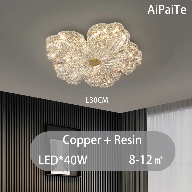 BOSSEN Scandinavian Dining Room Ceiling Pendant Light for Bedroom, Living Room Room Decoration, Gold Foil Resin Lamps and Light - Image 8