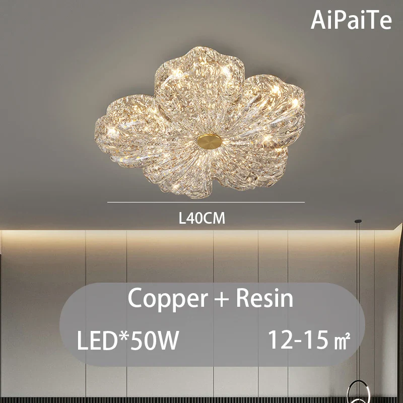 BOSSEN Scandinavian Dining Room Ceiling Pendant Light for Bedroom, Living Room Room Decoration, Gold Foil Resin Lamps and Light - Image 9