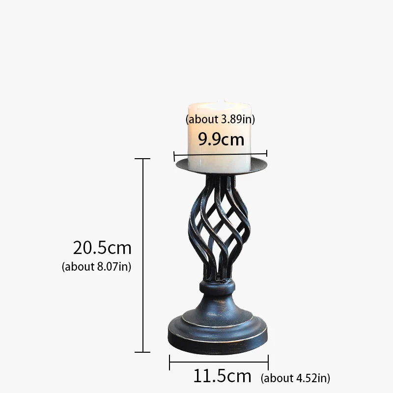 bougeoir rétro en métal pour décorations et mariage - Image 7
