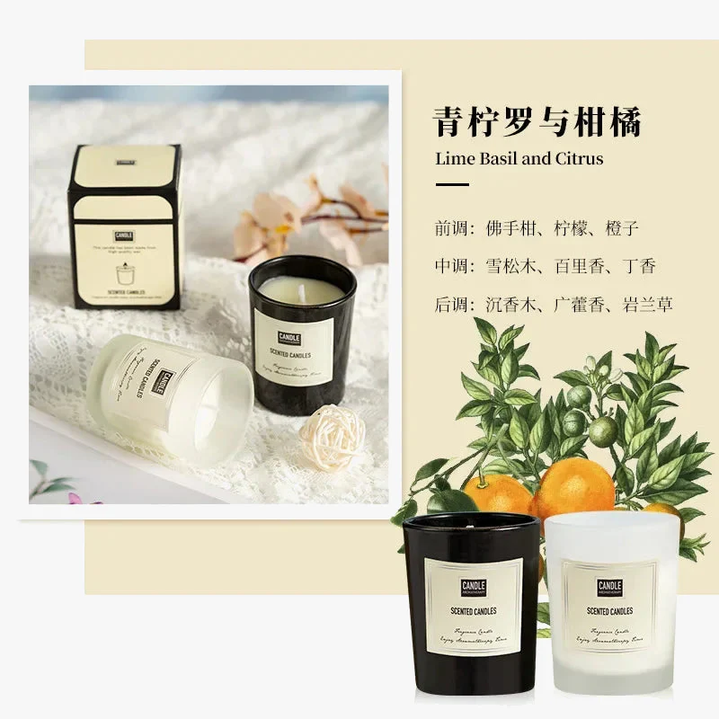 bougie aromathérapie parfumée plantes européennes pour air pur et décoratif - Image 8