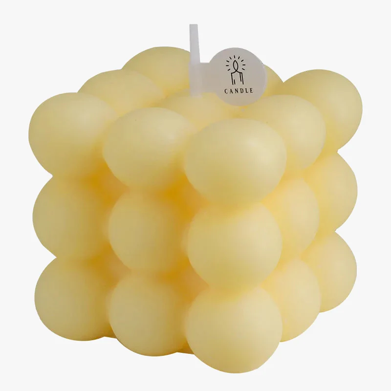 bougie cube parfumée à bulles en cire de soja artisanale - Image 6
