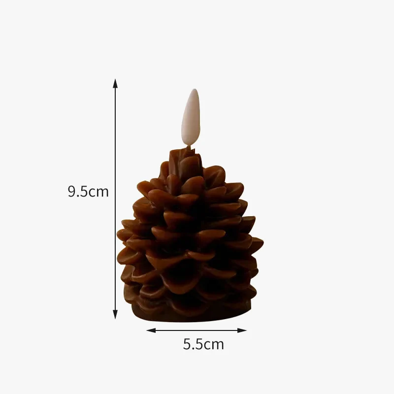 bougie led pomme de pin sans flamme pour décoration intérieure festive - Image 4