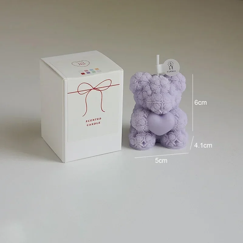 bougie ours en cire de soja parfumée pour détente - Image 10