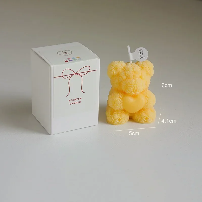 bougie ours en cire de soja parfumée pour détente - Image 11