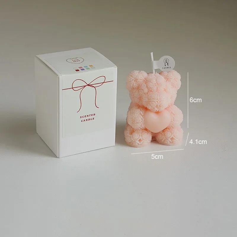 bougie ours en cire de soja parfumée pour détente et cadeaux - Image 10