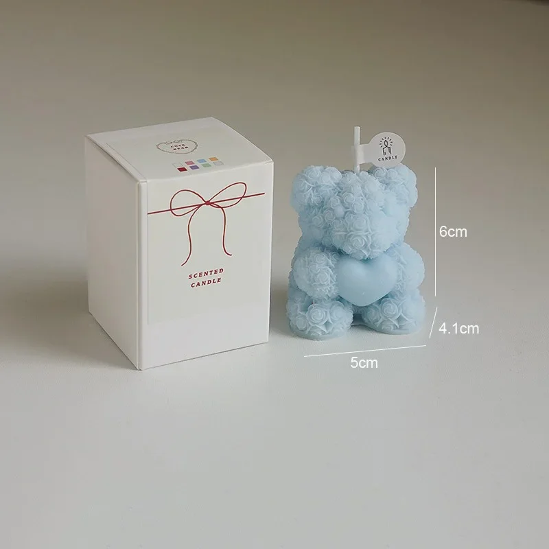 bougie ours en cire de soja parfumée pour détente et cadeaux - Image 11