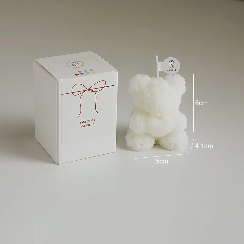bougie ours en cire de soja parfumée pour détente et cadeaux - Image 12