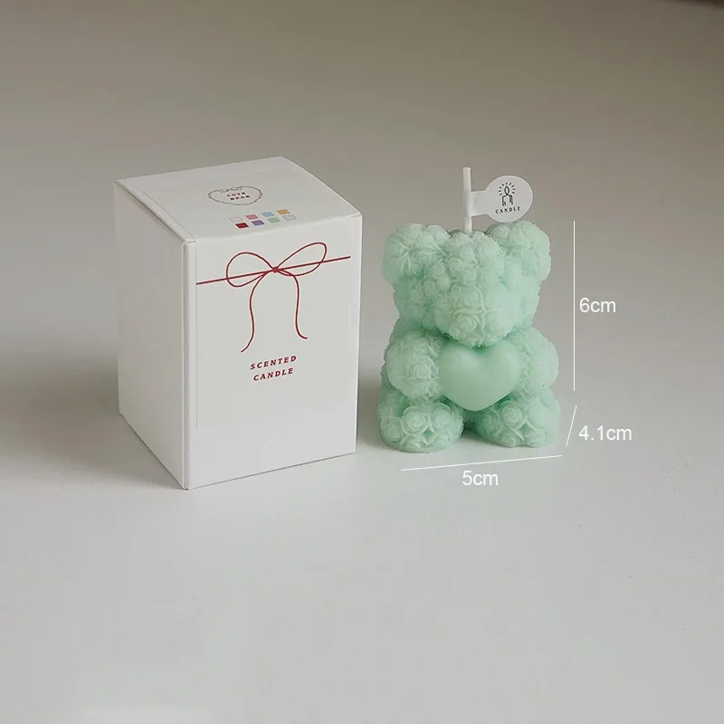 bougie ours en cire de soja parfumée pour détente et cadeaux - Image 13