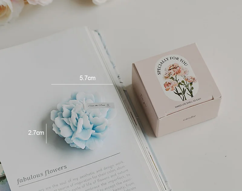 bougie parfumée artisanale en forme dœillet pour mariage et fêtes - Image 7