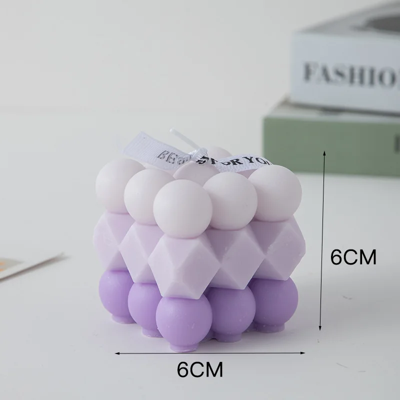 bougie parfumée big cube pour décoration moderne et aromathérapie - Image 11