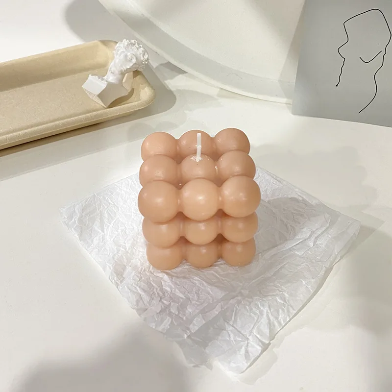bougie parfumée big cube pour décoration moderne et aromathérapie - Image 13