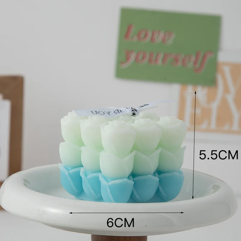 bougie parfumée big cube pour décoration moderne et aromathérapie - Image 38