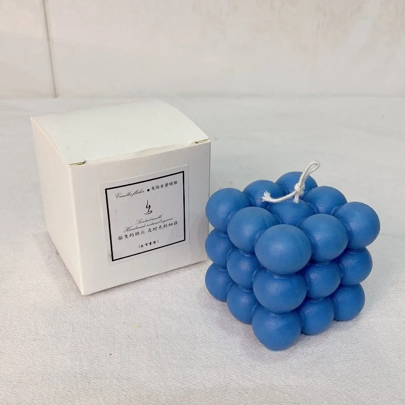 bougie parfumée big cube pour décoration moderne et aromathérapie - Image 6