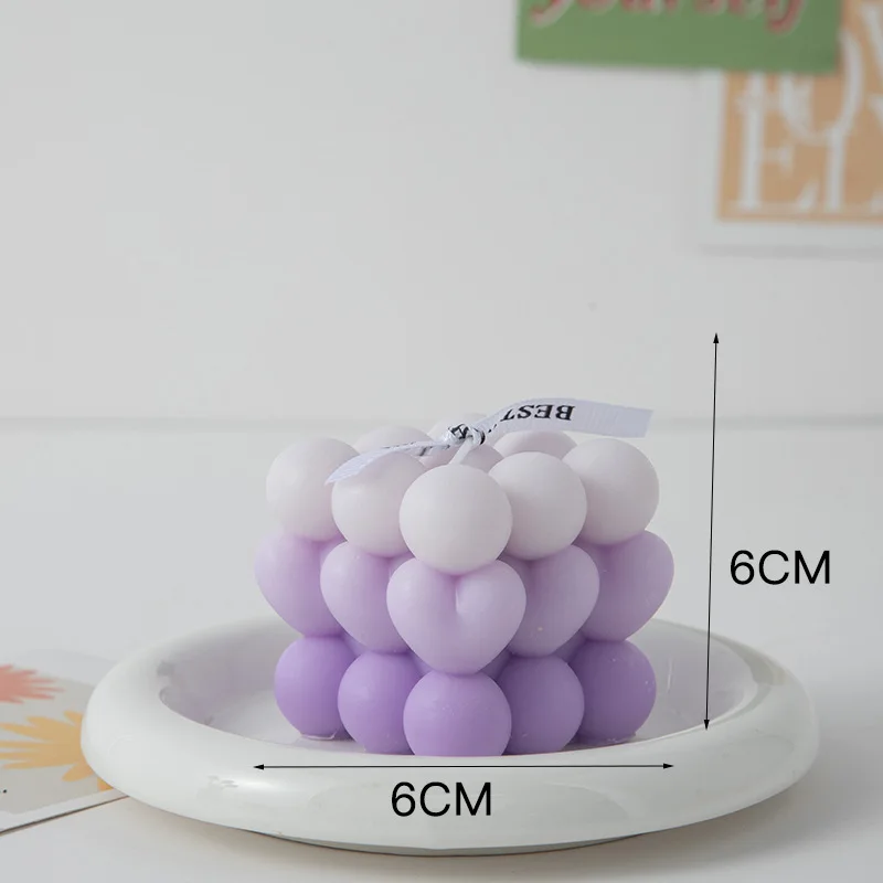 bougie parfumée big cube pour décoration moderne et aromathérapie - Image 9