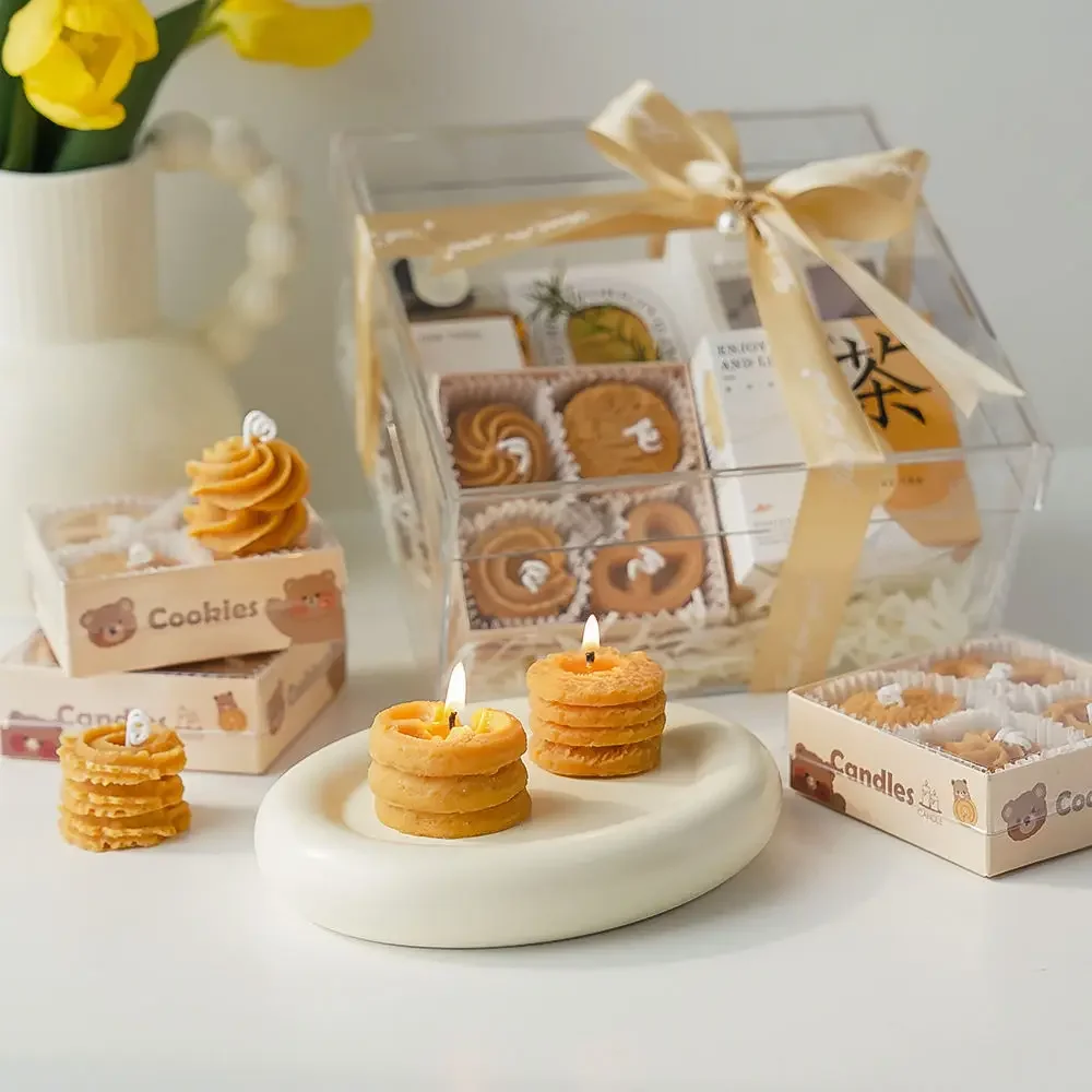 bougie parfumée biscuits créative cadeau fait main pour fille - Image 3