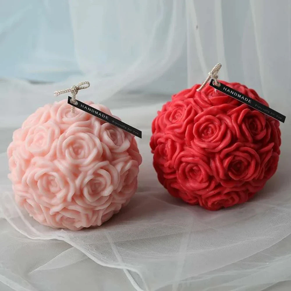 bougie parfumée boule fleur rose décoration pour la maison cadeau - Image 3