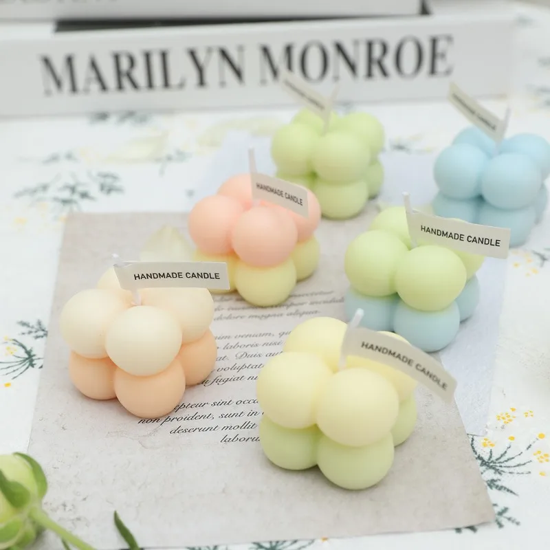 bougie parfumée cube en cire de soja pour décoration moderne - Image 2