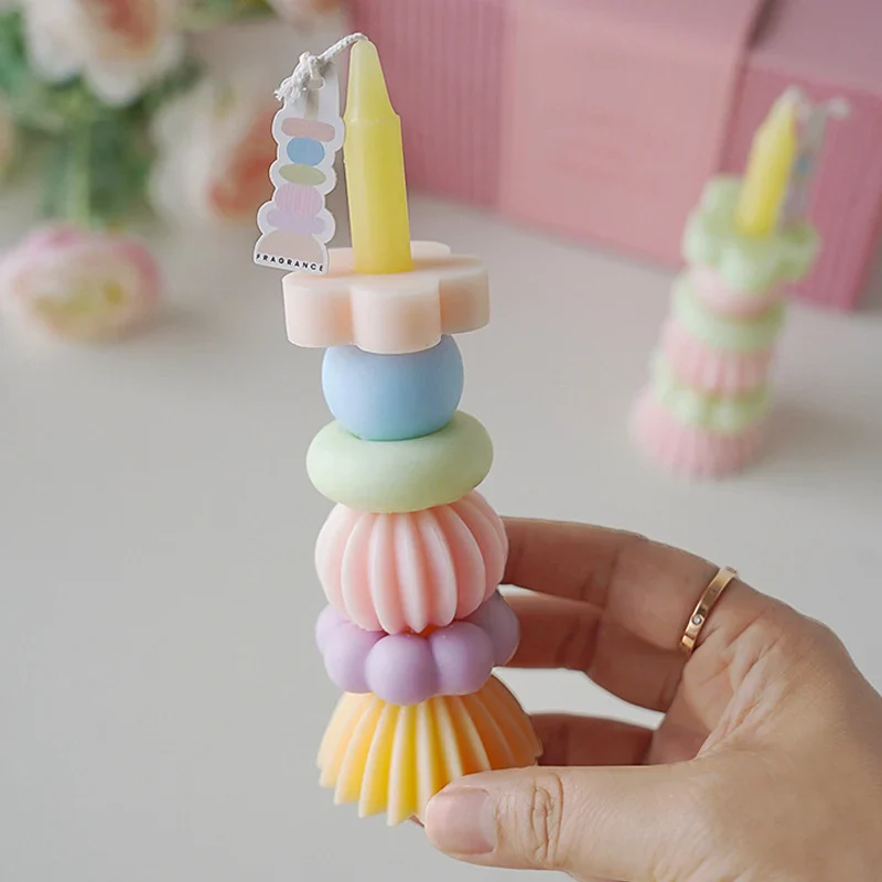 bougie parfumée empilable en cire de soja pour mariage et anniversaires - Image 4