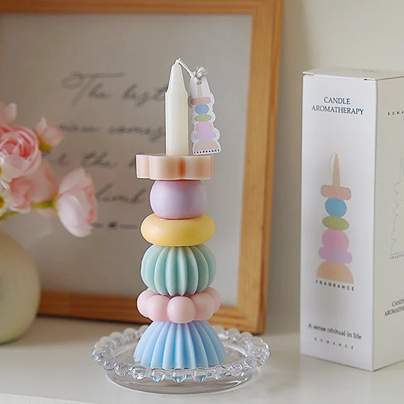 bougie parfumée empilable en cire de soja pour mariage et anniversaires - Image 6