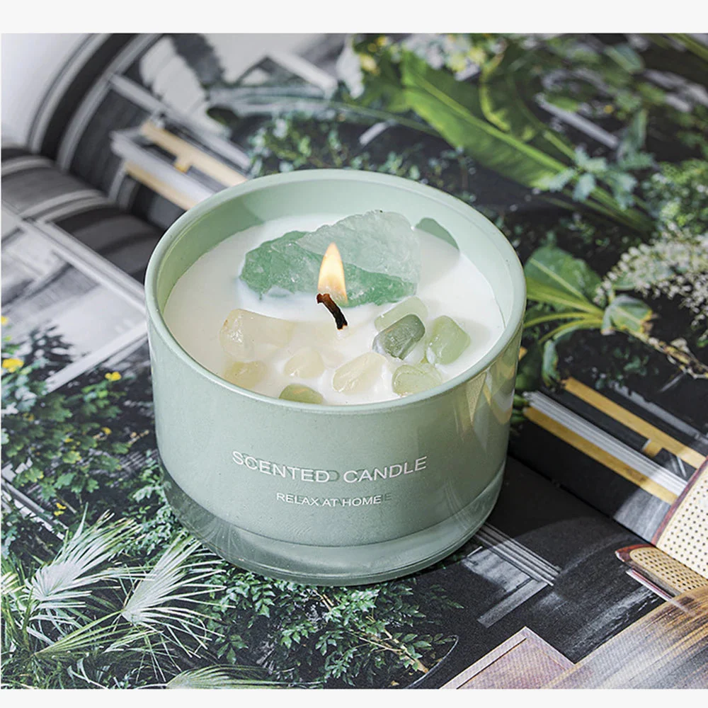 bougie parfumée en cire de soja pour aromathérapie et décoration festive