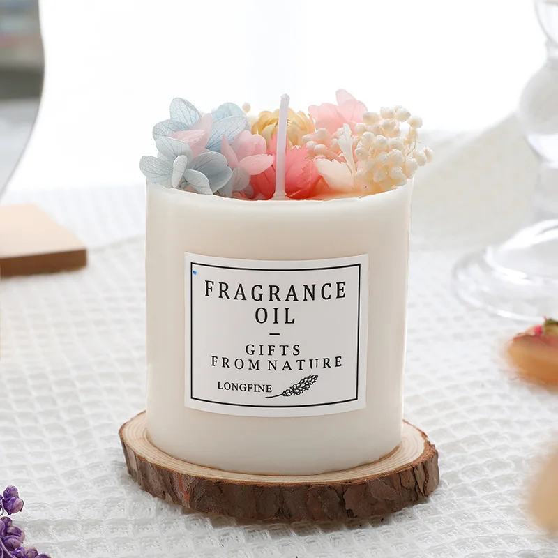 bougie parfumée fleurs séchées en cire de soja décorative et romantique - Image 15