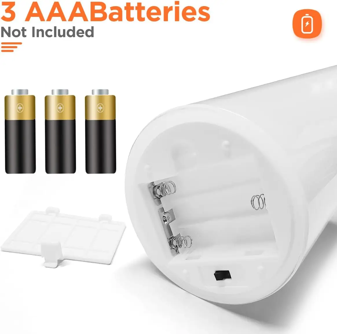 bougie pilier led rechargeable décorative avec télécommande en tube 3D - Image 3
