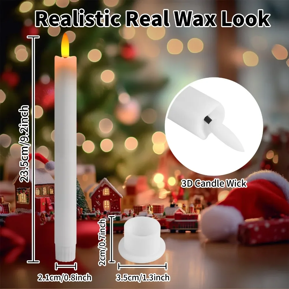 bougies coniques led scintillantes avec télécommande pour fêtes et occasions - Image 2