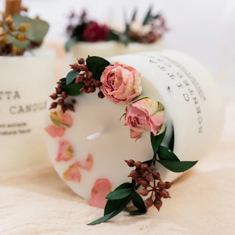 bougies d'aromathérapie romantiques en cire de soja cadeau détente anti-stress - Image 4