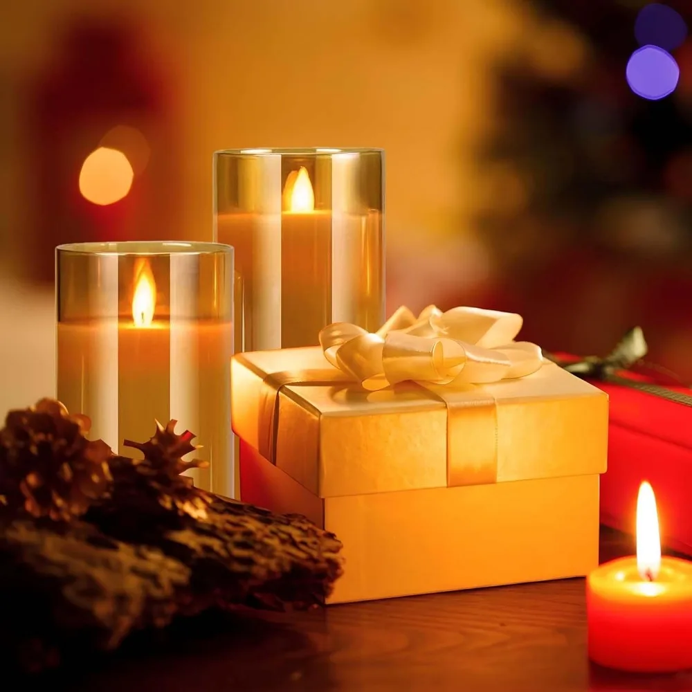 bougies LED décoratives avec télécommande et minuterie pour événements festifs - Image 2