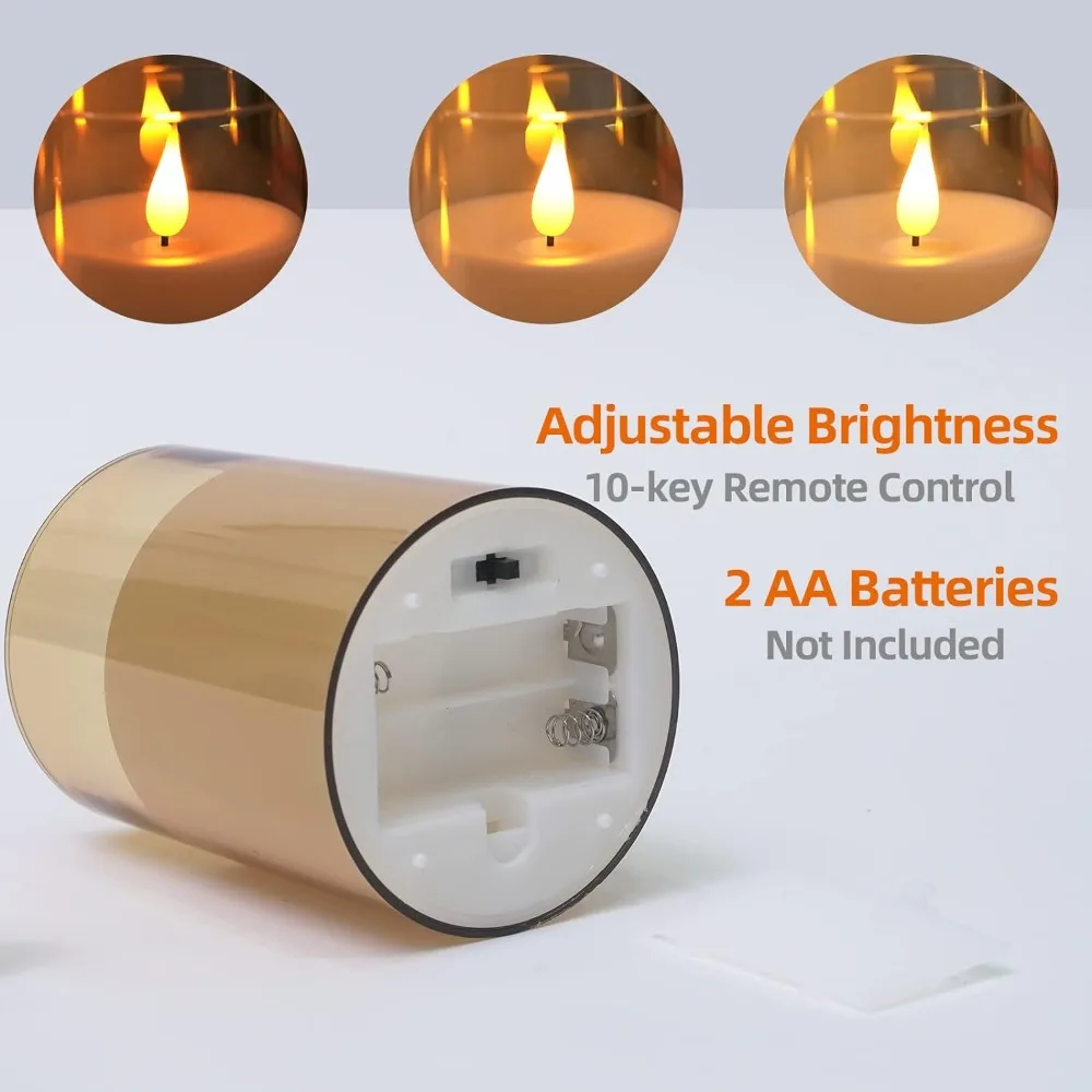 bougies LED décoratives avec télécommande et minuterie pour événements festifs - Image 4
