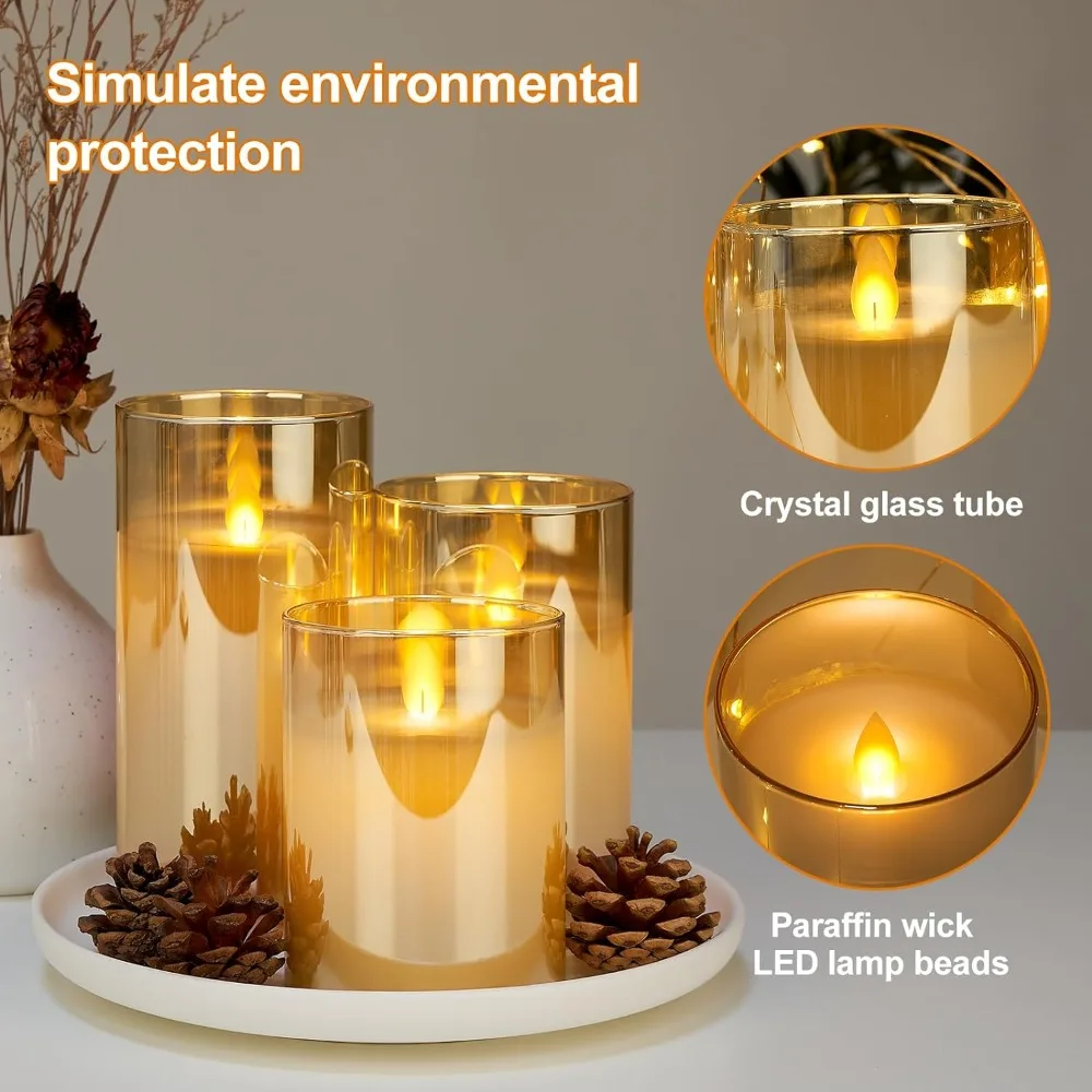 bougies LED décoratives avec télécommande et minuterie pour événements festifs - Image 5