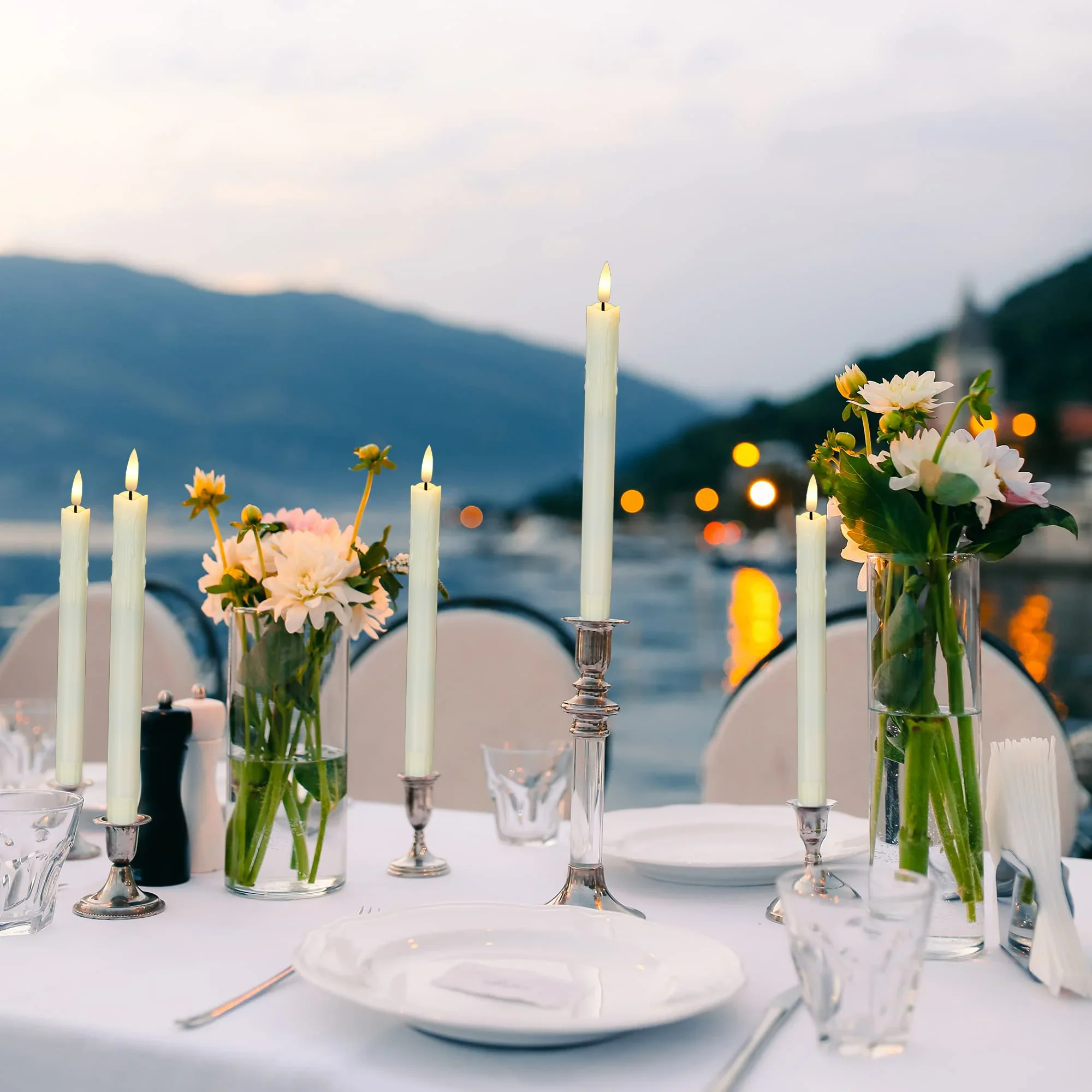 bougies LED décoratives scintillantes pour mariage et Halloween - Image 4