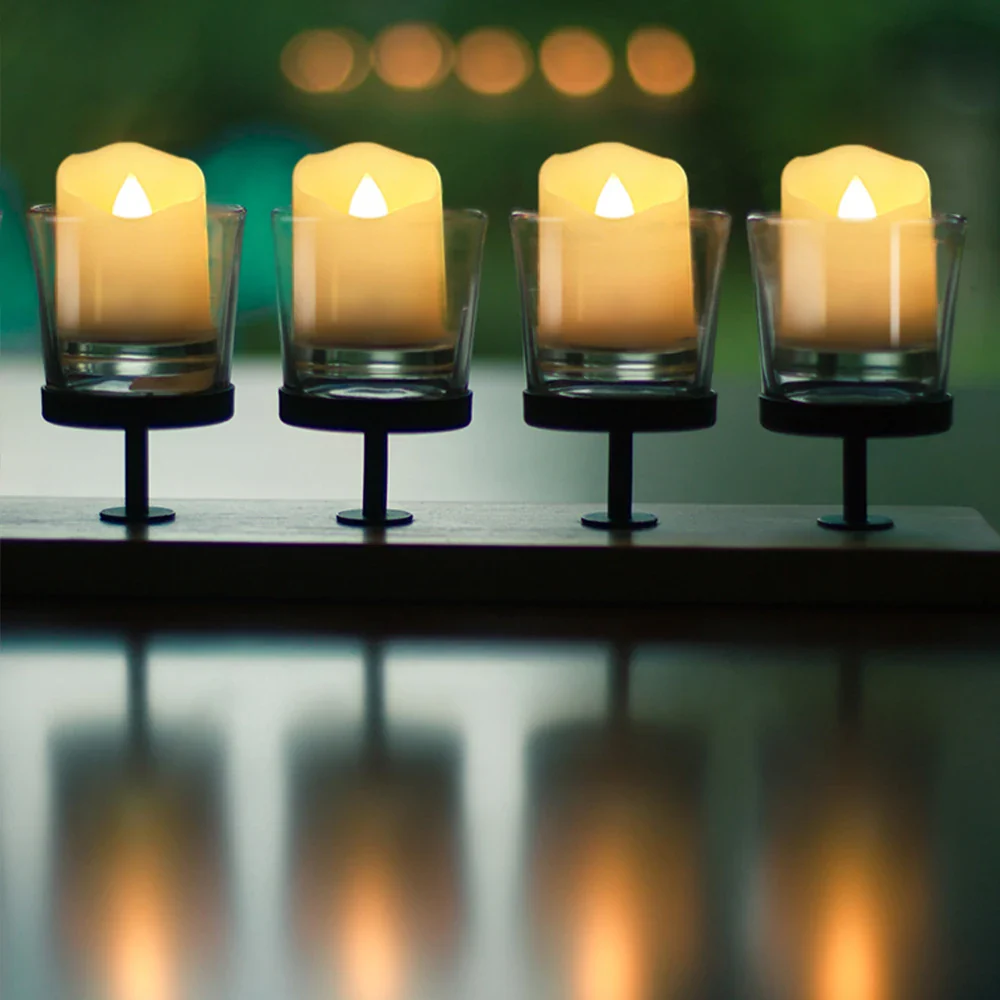 bougies led sans flamme avec minuterie rechargeable et télécommande - Image 3